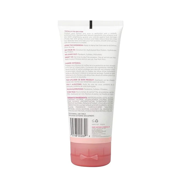 Cake Beauty The Grace Full Blowout Balm, Cruelty Free Vegan Blow Dry Heat Protectant – Straightener Cream – with Coconut O...