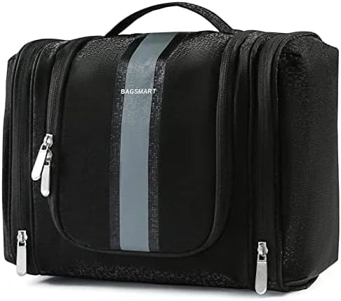 BAGSMART Toiletry Bag for Men, Travel Toiletry Organizer with hanging hook, Water-resistant Cosmetic Makeup Bag Travel Org...