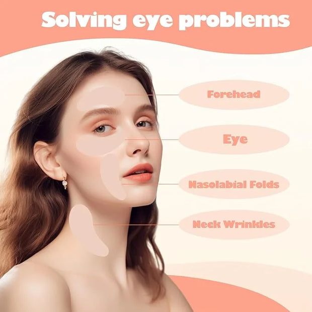2 Pairs Silicone Reusable Eye Patches, Under Eye Mask Patches for Reduce Eye Wrinkle and Fine Lines Skin Care - Product Image