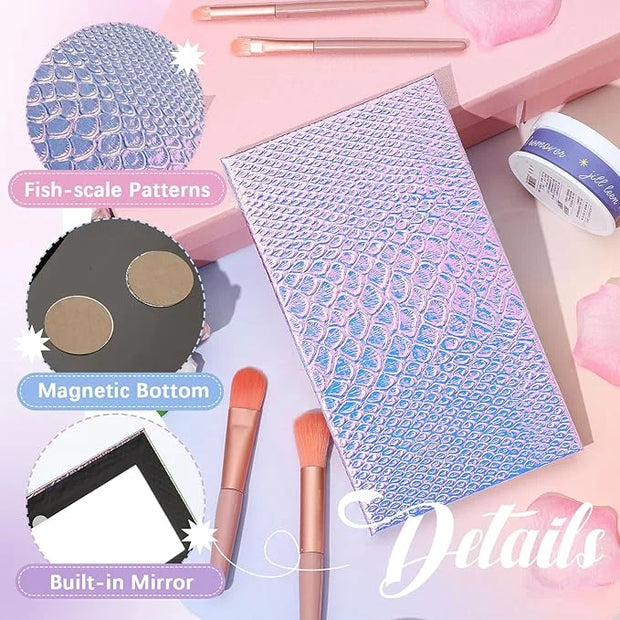 2 Pieces Magnetic Palette Mermaid Empty Palette