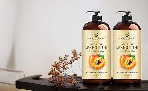 Handcraft Blends Apricot Kernel Oil - Cold-Pressed 16 Fl Oz - 100% Pure and Natural - Premium Grade Carrier for Skin and H...