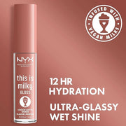 NYX PROFESSIONAL MAKEUP This Is Milky Gloss, Lip Gloss with 12 Hour Hydration, Vegan - Choco Latte Shake (Milk Chocolate) ...