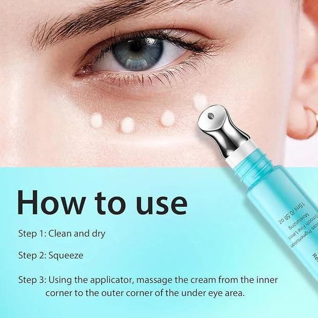 Retinol Eye Cream - Eye Serum for Dark Circles & Puffiness Anti-Aging - Under Eye Cream with Hyaluronic Acid & Caffeine to...