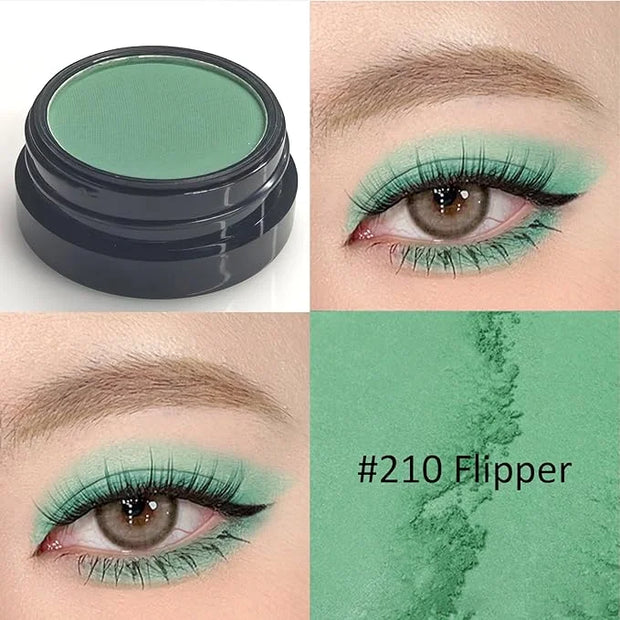 Erinde Single Green Matte Eyeshadow Palette, High Pigmented Eye Shadow Powder, Long Lasting, Ultra-Blendable, Intense Colo...