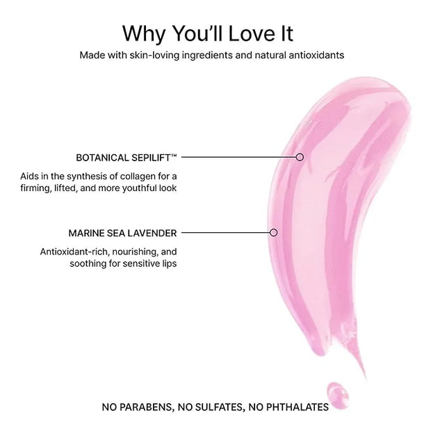 Jillian Dempsey Lip Gloss: Enhance, Hydrate & Smooth Lips with Firming & Plumping Benefits, Vegan, 12ml | Bubble Pink - Pr...