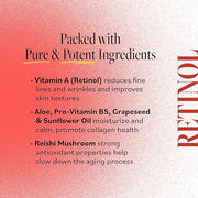 Derma E Anti-Wrinkle Eye Treatment – Anti-Aging Cream with Retinol, Grape Seed Extract and Reishi Mushroom – Hydrating Ser...