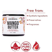 Raw Mango Butter - 100% Pure Mango Seed Butter - Natural Moisturizer for Skin and Hair - Use with Shea in DIY Body Butter,...