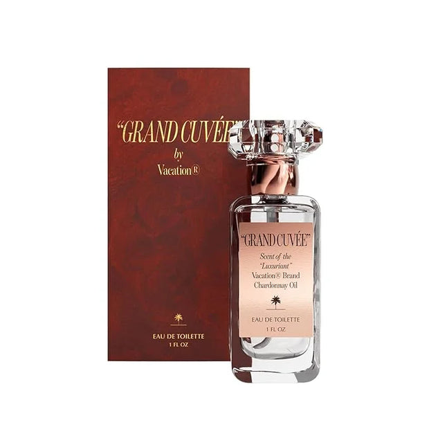 VACATION “GRAND CUVÉE” Eau de Toilette Sunscreen, Amber Vanilla Perfume for Women & Men, Unisex Summer Scent with Argan, P...