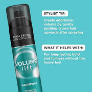 John Frieda Volume Lift Hairspray, Volumizing Hairspray with Air-Silk Technology for Fine or Flat Hair, Adds Body, Long-La...