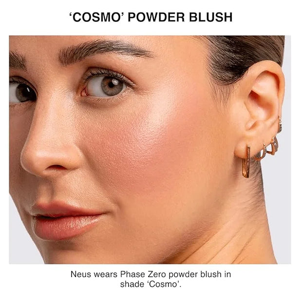 Phase Zero Makeup Powder Blusher - "Cosmo" - 4g / 0.141 oz - Full Coverage, Natural Blush - Soft, Buildable Pink, Coral, P...