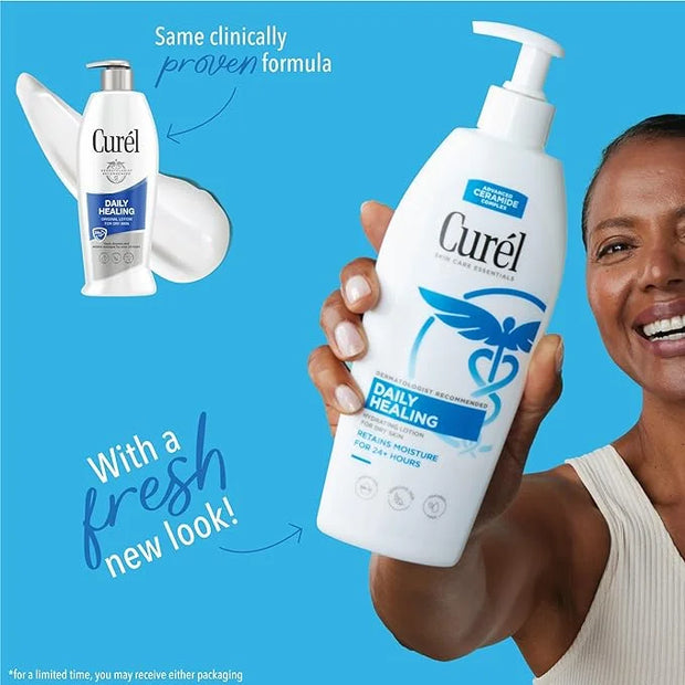 Curel Daily Healing Body Lotion for Dry Skin, Hydrating Body Lotion with Advanced Ceramides Complex, Dermatologist Recomme...