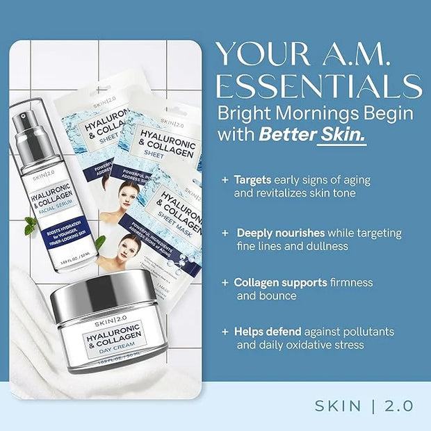 Hyaluronic Acid Regimen - Hydrating, Anti-Aging, Moisture Retention, Firming Skin - Clean Beauty, Natural Ingredients, Cru...