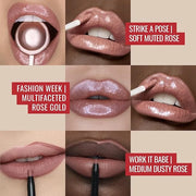 Runway Rogue LuxGloss Kit with 2 Moisturizing Shimmer Lip Gloss Tubes (‘Strike a Pose’ and ‘Fashion Week’) and 1 Matte Lip...