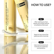 ENTROPY MAKEUP Brow & Lash Enhance Boost Serum - Eyelash Growth Serum for Fuller Lashes & Brows, Biotin & Madecassoside No...