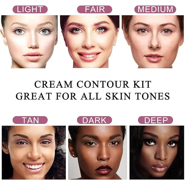 Youngfocus Cosmetics Cream Contour Best 8 Colors Contouring Foundation - Highlighting Makeup Kit/Concealer Palette - Vegan...