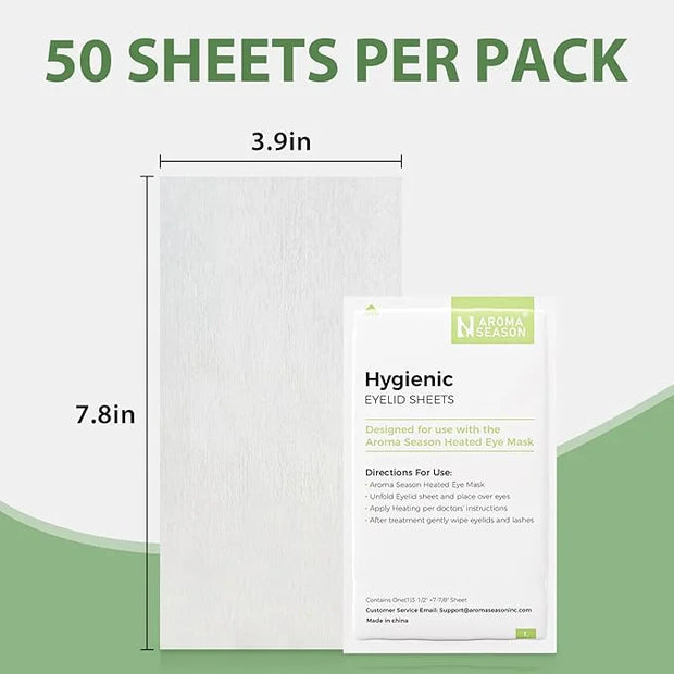 Aroma Season Vibrating Heated Eye Mask and Hygienic Eyelid Sheets - Product Image