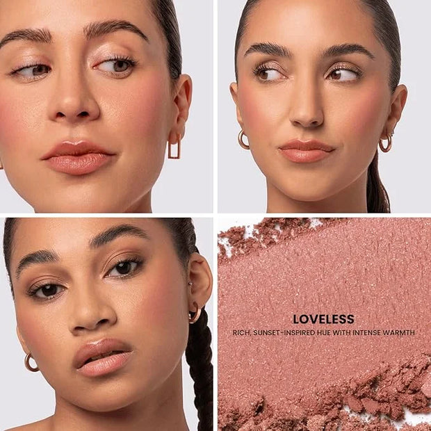 Phase Zero Makeup Powder Blusher - "Loveless" - 4g / 0.141 oz - Full Coverage, Natural Blush - Soft, Buildable Pink, Coral...