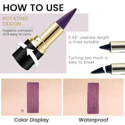Kaely Dark Purple Gel Eyeliner Pencil,Waterproof Smudge Proof Eye Liner Pen,Cat Eye Goth Halloween Makeup,Eye Black Face P...