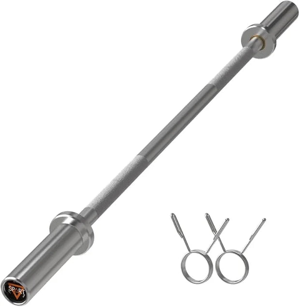 4FT Olympic Barbell Bar 47Inch Straight 2 Collars, 500Lbs Capacity 2 Inch - Product Image