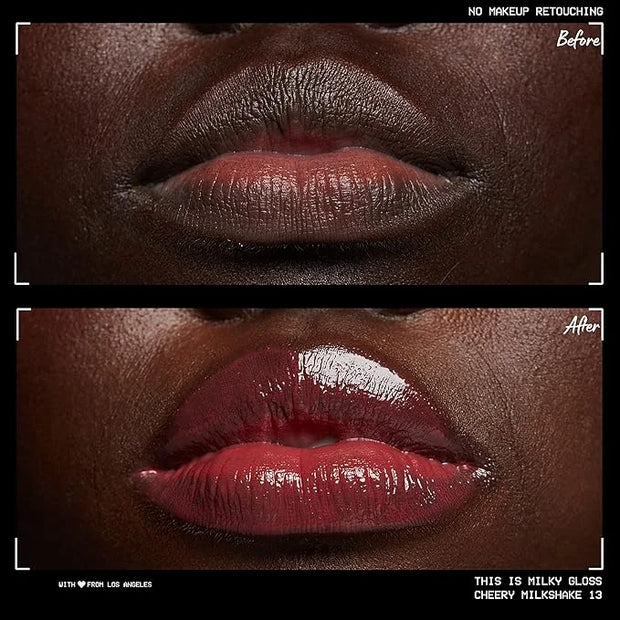 NYX PROFESSIONAL MAKEUP This Is Milky Gloss, Lip Gloss with 12 Hour Hydration, Vegan - Cherry Milkshake (Cherry Pink) - Pr...