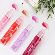 4-Piece Lip Gloss Set for Girls - Roll-On Lip Oil, Long Lasting Lip Care, Shining Clear Hydrating Glossy Tinted Balm - Pro...