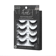 KISS Lash Couture Matte Black Faux Mink Eyelashes Multipack, Matte Twill, Black, Natural Looking, Cruelty-Free & Vegan, Ho...