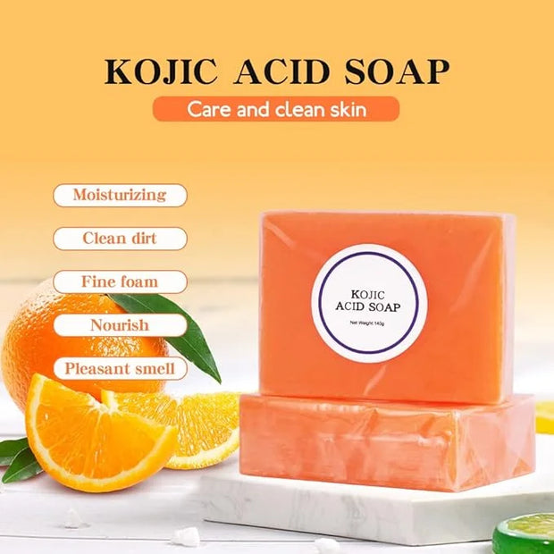 Hyaluronic Acid Eye Mask for Dark Circles and Eye Bags & Kojic Acid Soap Moisturizing Deep Cleansing for Face and Body - P...