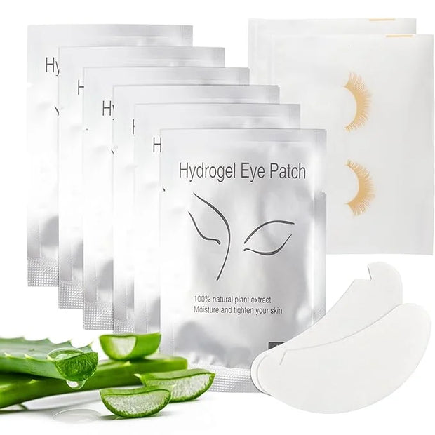 myaokue-up 102 pcs Natural Hydrogel Eye Gel Pads V- Shape Collagen and Aloe Vera Patches for Under Eyes Premium Eye Mask B...