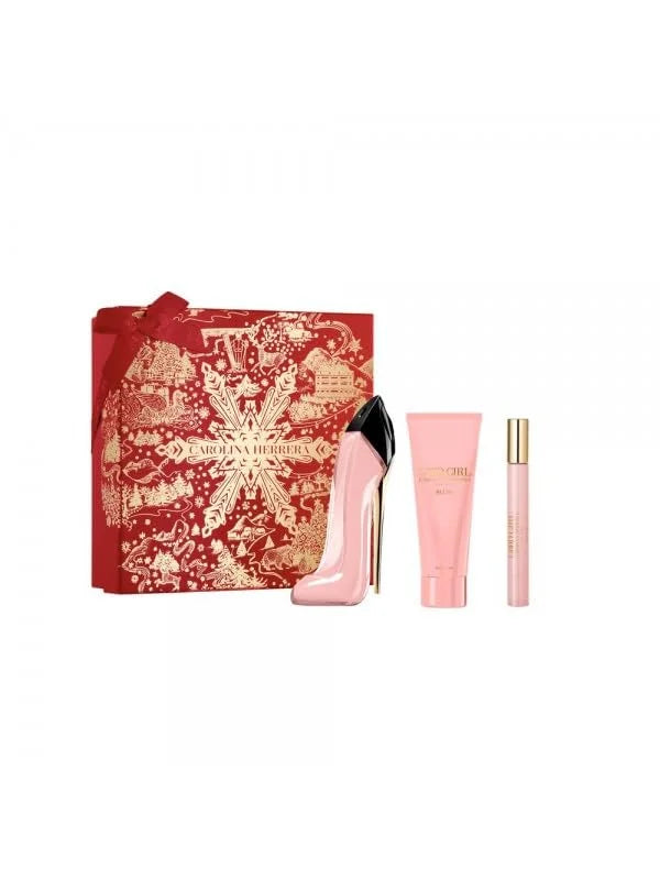 Carolina Herrera Good Girl Blush 3-Piece Gift Set for Women, (2.7 Oz Eau De Parfum Spray + 3.4 Oz Body Lotion + 0.33 Oz Tr...