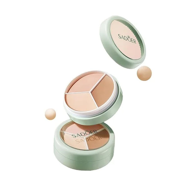 Full Coverage Concealer Palette Tri-Color Correcting Cream Foundation