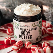 Peppermint Vanilla Body Butter - Natural Lotion for Women with Shea Butter & Jojoba Oil - Non-Greasy Whipped Body Lotion f...