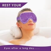 2 PCS Ice Eye Mask Reusable Hot Cold Therapy Gel Bead Eye Mask for Puffiness/Dark Circles/Eye Bags/Dry Eyes/Headaches/Migr...