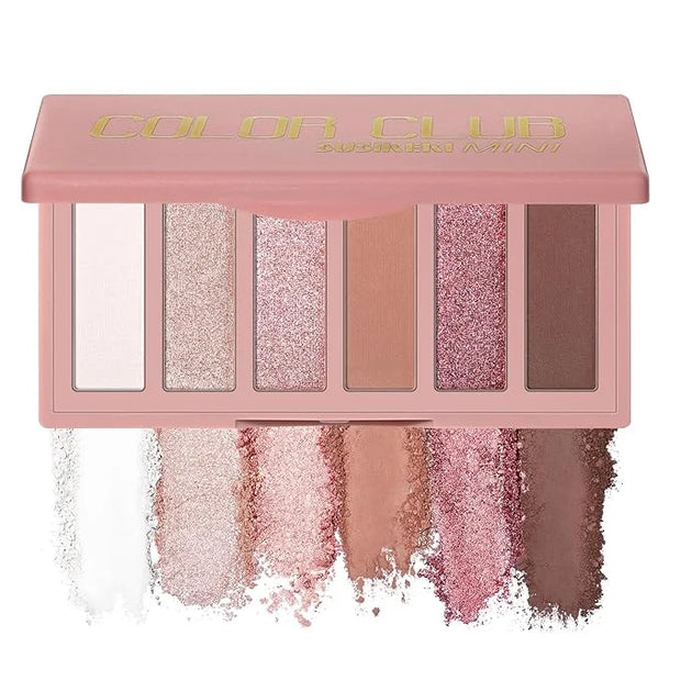 6 Colors Mini Naked Eyeshadow Makeup Palette Blush-colored Neutral Tone Eye Shadow Matte & Shimmer Nude Make Up Pallet wit...