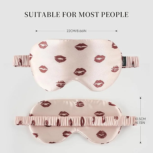 THXSILK Sleep Mask 100% 19 Momme Pure Mulberry Silk Super Smooth Cooling Decorative Sleep Eye Mask Blackout Eye Cover with...
