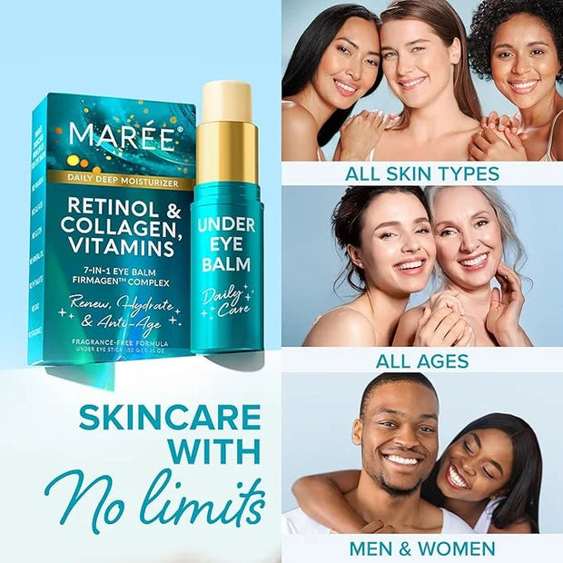 MAREE Under Eye Balm Stick with Retinol & Ceramide Complex - Facial Moisturizer for Dark Circles & Wrinkles - Under Eye Br...
