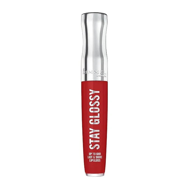 Rimmel London Stay Glossy, 440 Firecracker, Lip Gloss, Non-Sticky, Color and Shine, Up To 6-Hour Wear, Precise Applicator,...