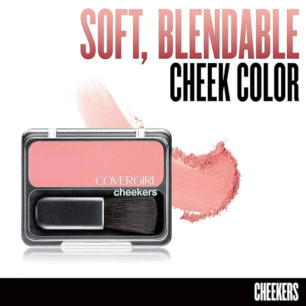 COVERGIRL Cheekers Blendable Powder Blush Pretty Peach, .12 oz (packaging may vary), 1 Count - Product Image