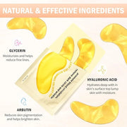 Under Eye Patches (30 Pairs) - 24K Gold Eye Mask for Puffy Eyes, Dark Circles, Under Eye Bags and Smooth Wrinkles, Eye Gel...