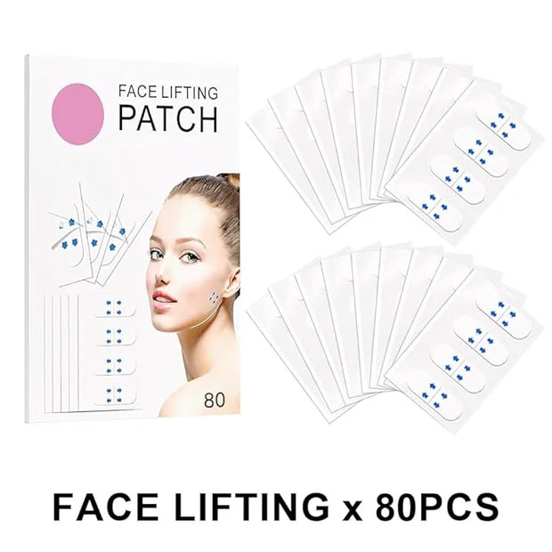 Kaely 80 Pcs Instant Face Lift Tape,Antiaging Body Shaping Tape,Neck Lifting Tape for Saggy Skin,Facelift Tape and Bands f...