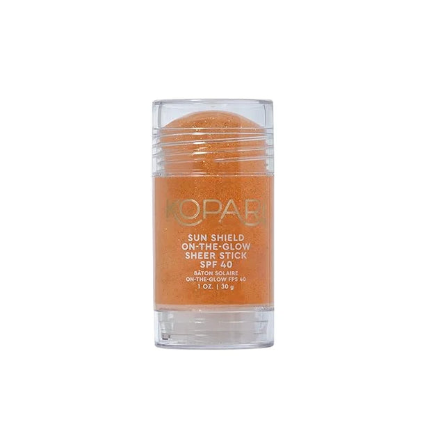 Kopari Sun Shield On-The-Glow Sheer Sunscreen Stick SPF 40, Sweat and Water Resistant Roll On Sunscreen For Face and Body ...
