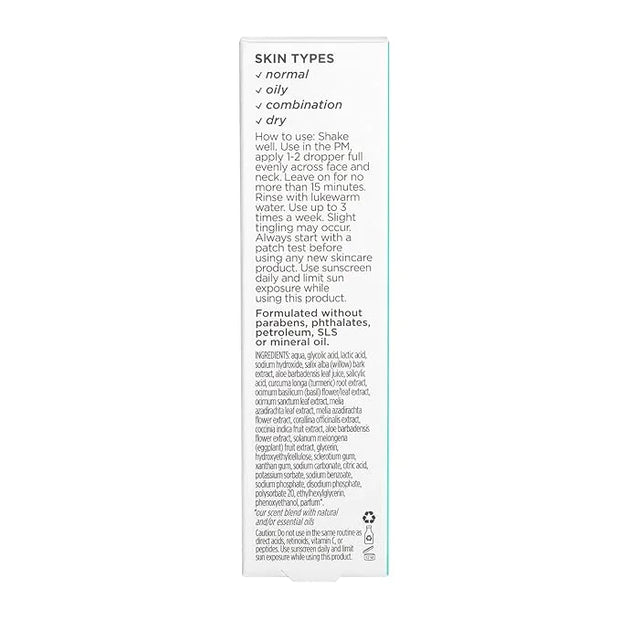 Face Serum by Pacifica - Clean Shot AHA-BHA 25% Peel Solution with Glycolic & Salicylic Acid – Exfoliating Facial Peel wit...