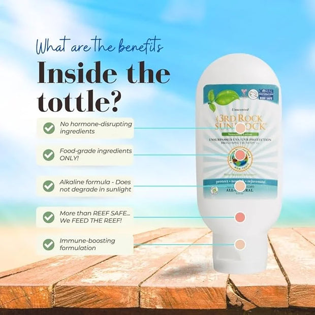 | Sunblock® SunScreen Lotion SPF 35+ | All Natural Organic Zinc Unscented Sunscreen for Sun Protection | All Natural Perso...