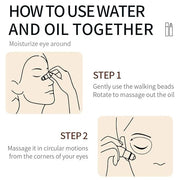 Retinol Caffeine Under Eye Roller Serum, Eye Serum for Dark Circles and Puffiness with 360° Roller Massage Ball, Reduce Wr...