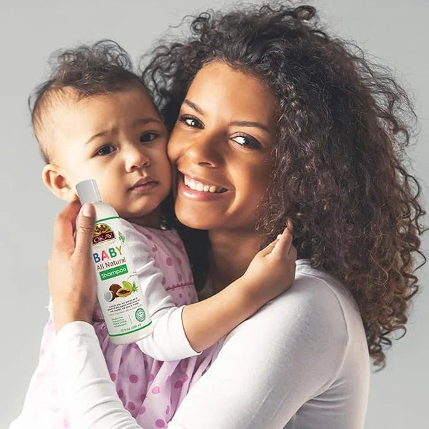 OKAY | All Natural Baby Shampoo | For All Hair Types | Cleanse, Nourish & Condition | With Papaya Extract | Free of Sulfat...
