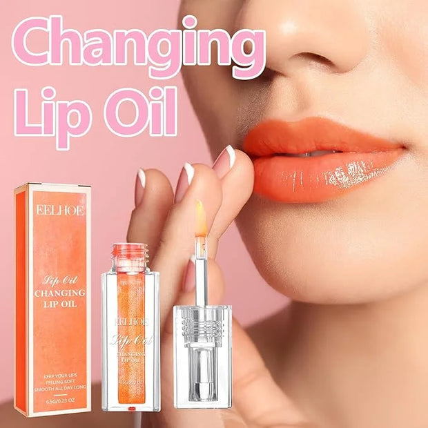 Midnight Boss Up Magic Color Changing Lip Oil Stain Cosmetic PH Actived Moisturizing Hydrating Glow Gloss Tinted Transpare...