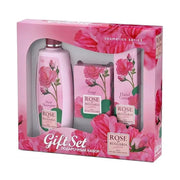 Rose of Bulgaria Gift Set for Women - Hair Shampoo, Cosmetic Soap, Hand Cream with Rose Water - Product Image