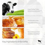 Beef Tallow for Skin: Tallow Honey Balm for Dry Skin - Organic Grass Fed Whipped Beef Tallow Moisturizer for Face Body at ...