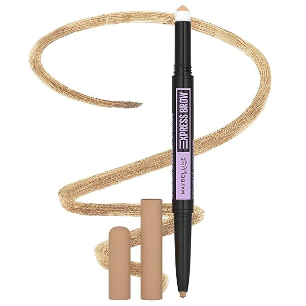 Maybelline Express Brow 2-In-1 Pencil and Powder Eyebrow Makeup, Light Blonde, 1 Count - Product Image