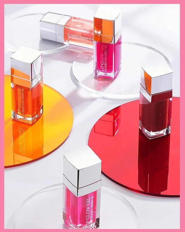 Plumping Lip Glow Oil, Hydrating Tinted Lip Oil Gloss, Transparent Toot Lip Oil, Long Lasting Lip Balm Moisturizing Glow O...