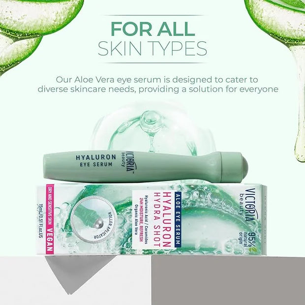 Hyaluronic Eye Roll-On Cooling, Eye Serum Against Wrinkles and Dark Circles - Product Image